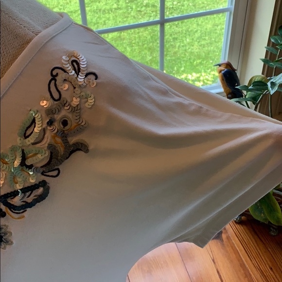 Charter Club Embellished Tee Large - Picture 4 of 6